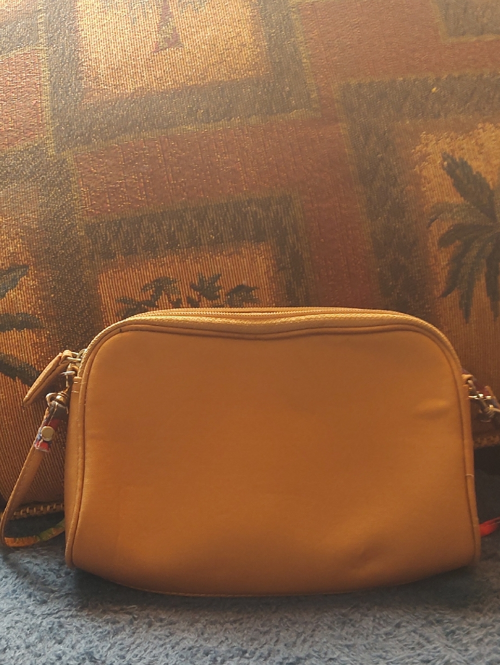Retro Diner Print Women's Crossbody Bag - Beige/Tan - Picture 5 of 7